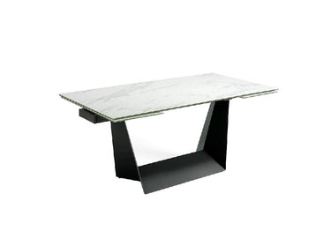 TAVOLO DA PRANZO ALLUNGABILE IN PORCELLANA E ACCIAIO NERO - ELIARREDA
