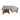 Set salotto da giardino Aruba 5 pezzi + angolo (compresi cuscini) - Bianco - Teak