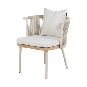 Sedia Alluminio Corda Con Cuscino 65x67x73 cm