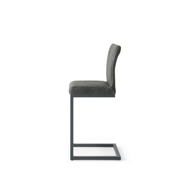 Set di 4 sgabelli da bar Texas Set di 2 - 48x55x112 - Grigio Scuro - Yachtleder/metallo - ELIARREDA
