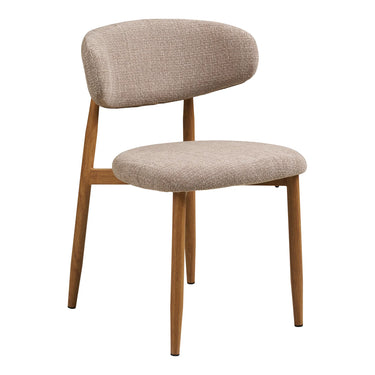 Sedia da pranzo, sabbia, gambe effetto legno, rovere Alzo