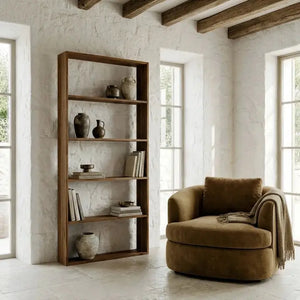 TSURUGI Scaffale - Libreria. Altezza 145 cm. Finitura "R A W G R A Y"