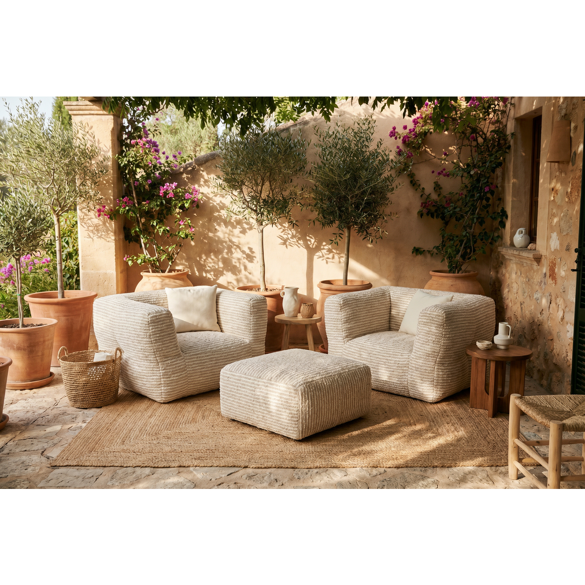 Poltrona NOMAD | Ravello a strisce ricci