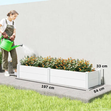 Set di 2 fioriere Aiuola rialzata in plastica