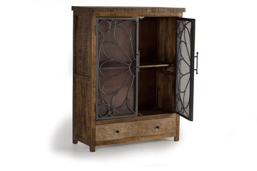 VETRINA   IN METALLO IN LEGNO DI MANGO  1281