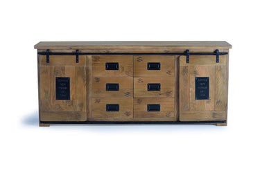 CREDENZA IN STILE INDUSTRIALE IN LEGNO DI MANGO 1331
