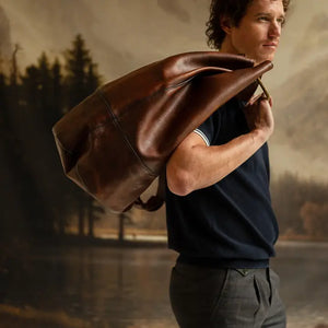 Borsa marina grande in pelle