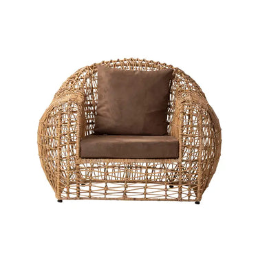 Poltrona in vimini naturale 120x110x90 cm