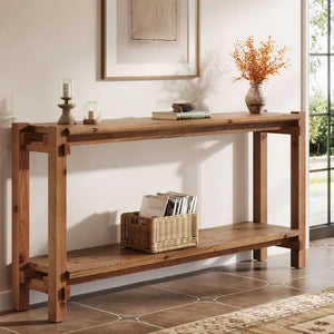 MESA DE COMEDOR EXTENSIBLE EN PORCELANATO Y MADERA DE NOGAL 