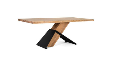 TAVOLO DA PRANZO ACACIA E METALLO 1632