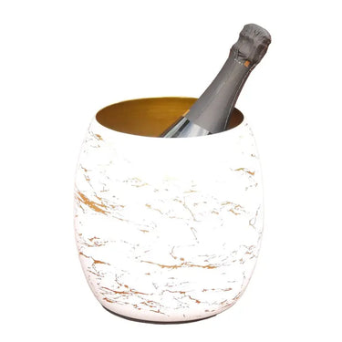 Portaghiaccio per vino e champagne bianco oro
