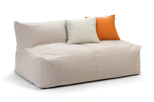 Poltrona doppia Premium Beige con 2 cuscini