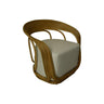 Coppia di Sedie da giardino Charly con cuscino - 65x85x42/71 - Naturale/Bianco - teak - ELIARREDA