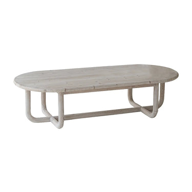 Tavolino KRISTEN in pino riciclato, 160x70xh40cm