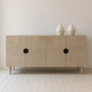 Credenza KRISTEN a 4 ante in pino riciclato, 160x49x80cm
