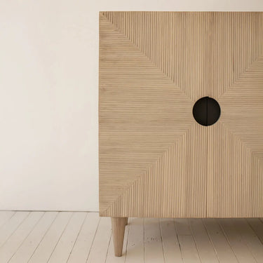 Credenza KRISTEN a 4 ante in pino riciclato, 160x49x80cm