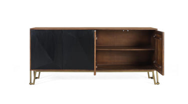 CREDENZA IN LEGNO DI MANGO NERO STILE INDUSTRIAL 1978