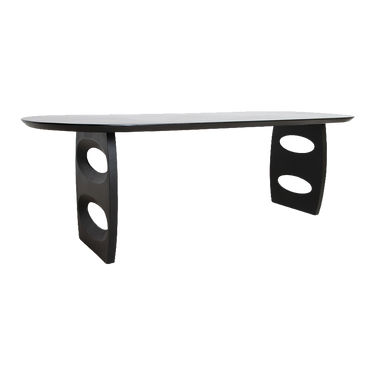 Tavolo da pranzo Bullnose Teardrop nero