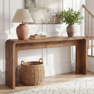 63" consolle in legno massello, stretta, stile country per ingresso