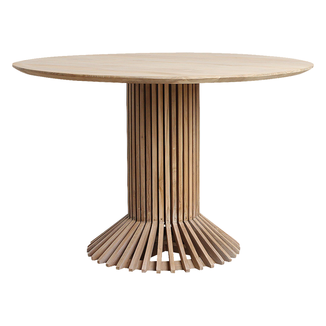 Eiffel round teak table