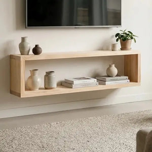 MIUNE Mobile TV in legno massiccio. Finitura "N A T U R A L E".
