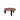 SQUARE TABLE IN TEMPERED GLASS AND WALNUT WOOD 