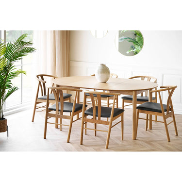 Tavolo da pranzo Bundaberg beige rotondo allungabile fino a 220