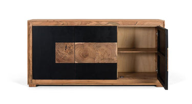 CREDENZA IN LEGNO DI MANGO NERO NATURALE 2207
