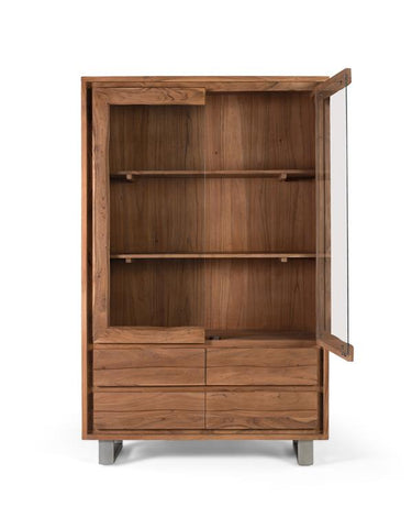 Vetrina in legno massello di acacia 2231