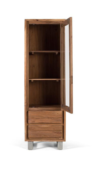 Vetrina realizzata in legno massello di acacia 2232