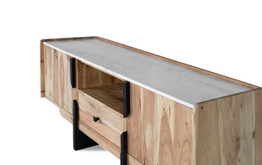 MOBILE TV IN LEGNO DI ACACIA STILE ALPINO 2242