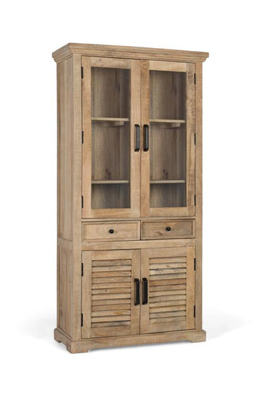 Vetrina in legno di mango con finitura naturale 2297