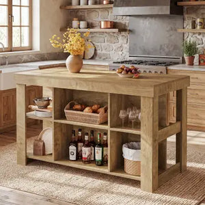 Isola da cucina 55", stile fattoria, 3 livelli, fissa