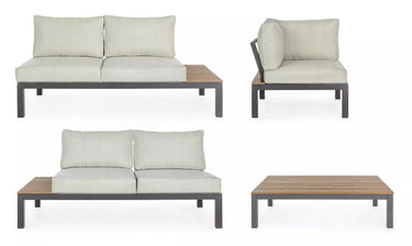 Set salotto ELIAS componibile antracite o bianco