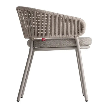 Sedia Lenk in alluminio talpa e polipropilene top. 58x59x75cm