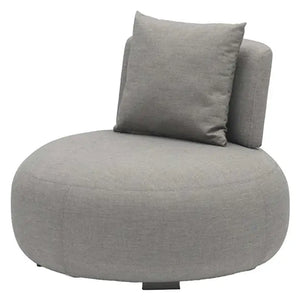 Poltrona in tessuto impermeabile grigio 93x93x73 cm