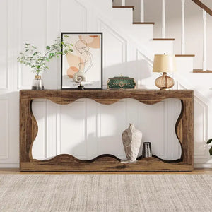EXTENDING DINING TABLE IN PORCELAIN AND WALNUT WOOD 