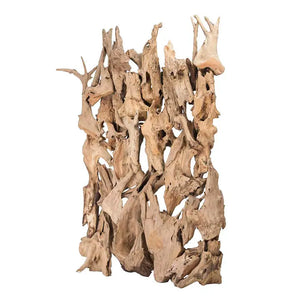 Paravento in legno di teak naturale 120x40x200 cm