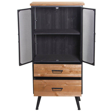 METAL/WOOD SHOWCASE W/2 MESH DOORS+2 DRAWERS LL68324 (8472)