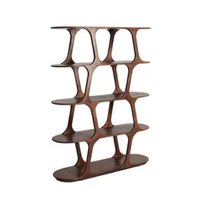Libreria in legno di mango colore marrone 120x35x150