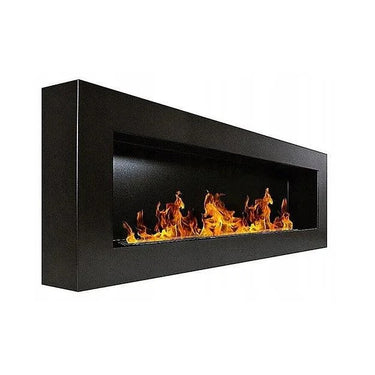 Biochimenea BOX 1200x400 con cristal - blanco o negro mate