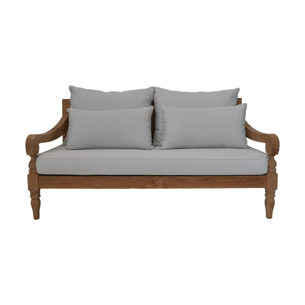 Bahama 2.5 seater sofa incl cushion - 150x95x80 - Natural/White - teak