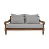 Divano Bahama 2,5 posti incl cuscino - 150x95x80 - Naturale/Bianco - teak - ELIARREDA