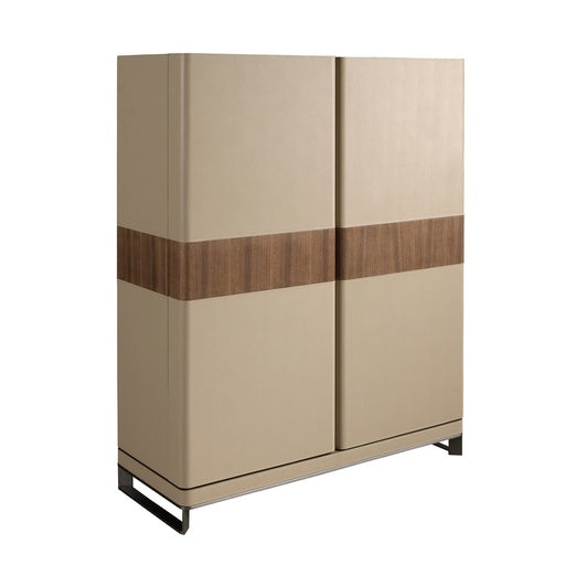 APARADOR EN MADERA BLANCA Y VIDRIO TEMPLADO