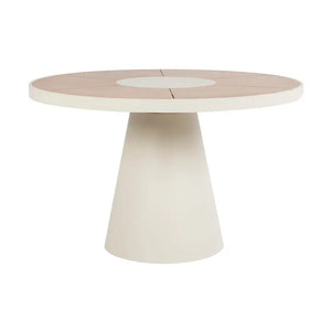 Tavolo rotondo in alluminio da esterno 122x122x77 cm