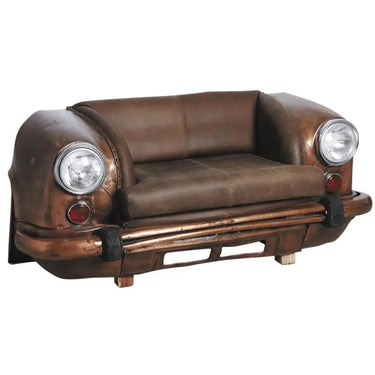 Divano auto in pelle di bufalo bianco-MCA1410V