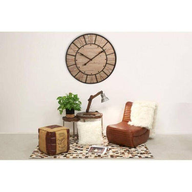 Poltroncina bassa in pelle di bufalo-MFA3620