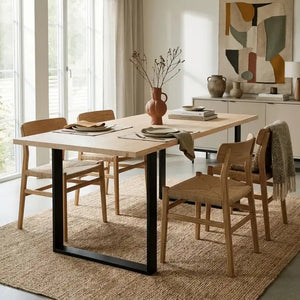 KASA Tavolo da pranzo in legno massello. Finitura "N A T U R A L E".