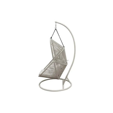 Poltrona sospesa in alluminio e corda 84x77x117 cm