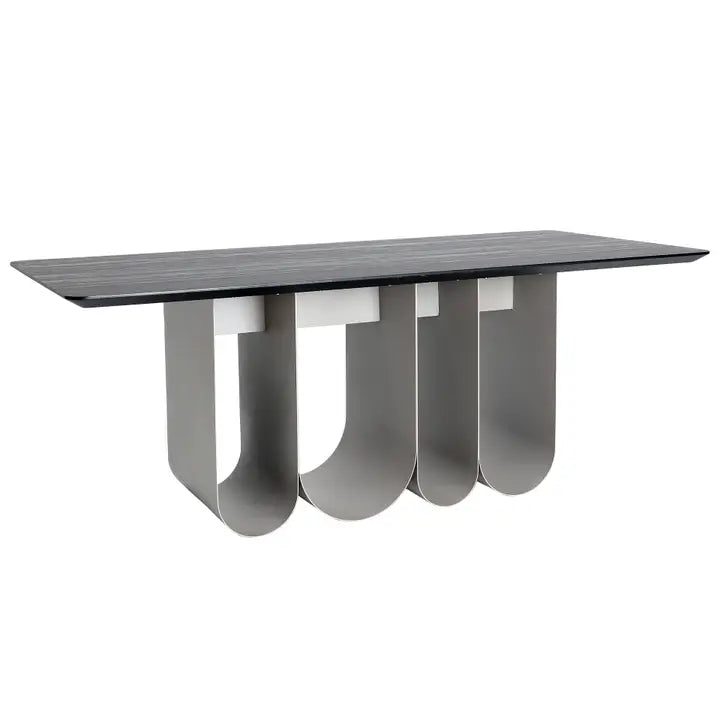 Tavolo da pranzo Arqa contemporaneo in legno DM marrone